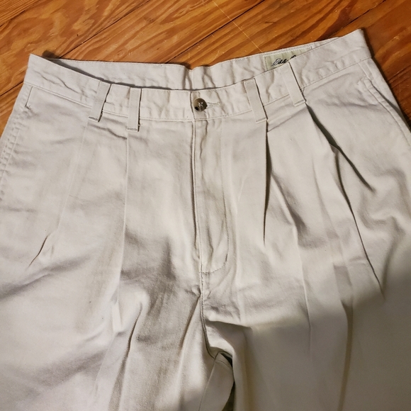 VINTAGE IZOD & Eddie BAUER Pleated Pants Jeans 2 pair 34 - Picture 7 of 8